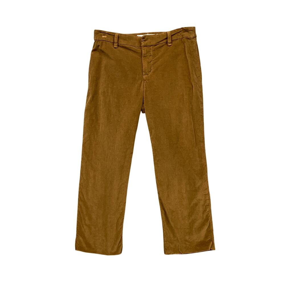 Frank & Eileen Pants Womens 6 Earth Kinsale Corduroy Raw Hem Cropped Straight